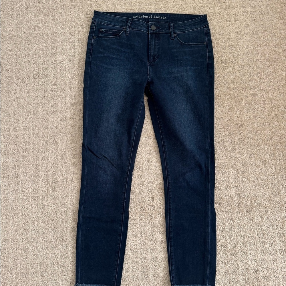 Articles of Society women’s dark wash skinny style denim jeans pants size 29 8